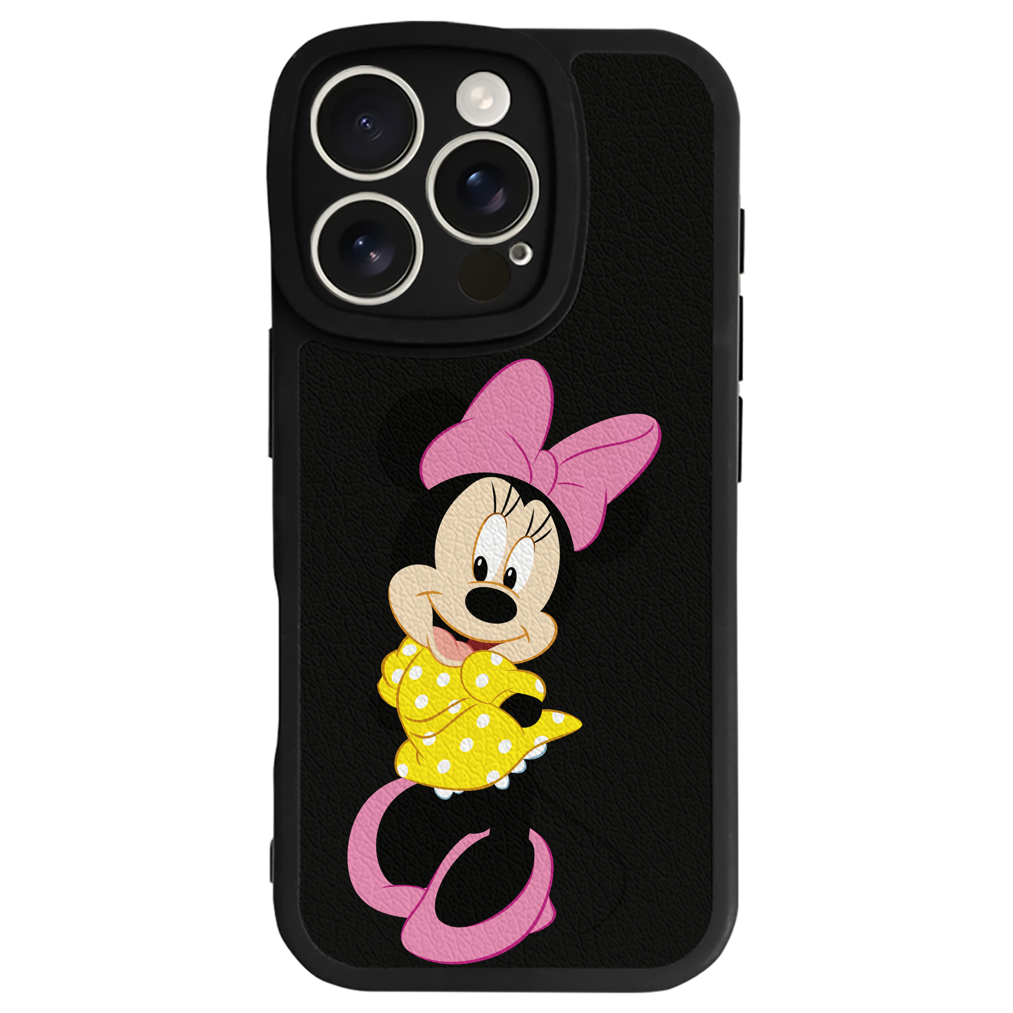 （画像用） ミッキーマウス Mickey Mouse 【iPhone 16シリーズ対応】シリコンスマホケース（レザー調） 材質：シリコン